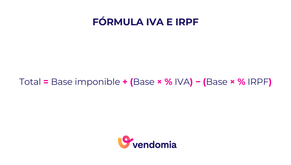 F&oacute;rmula para calcular el IVA y el IRPF