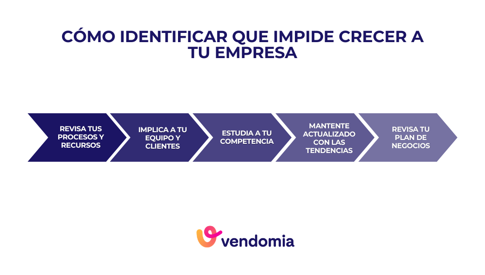 Infografía sobre cómo identificar que está frenando el crecimiento de tu empresa