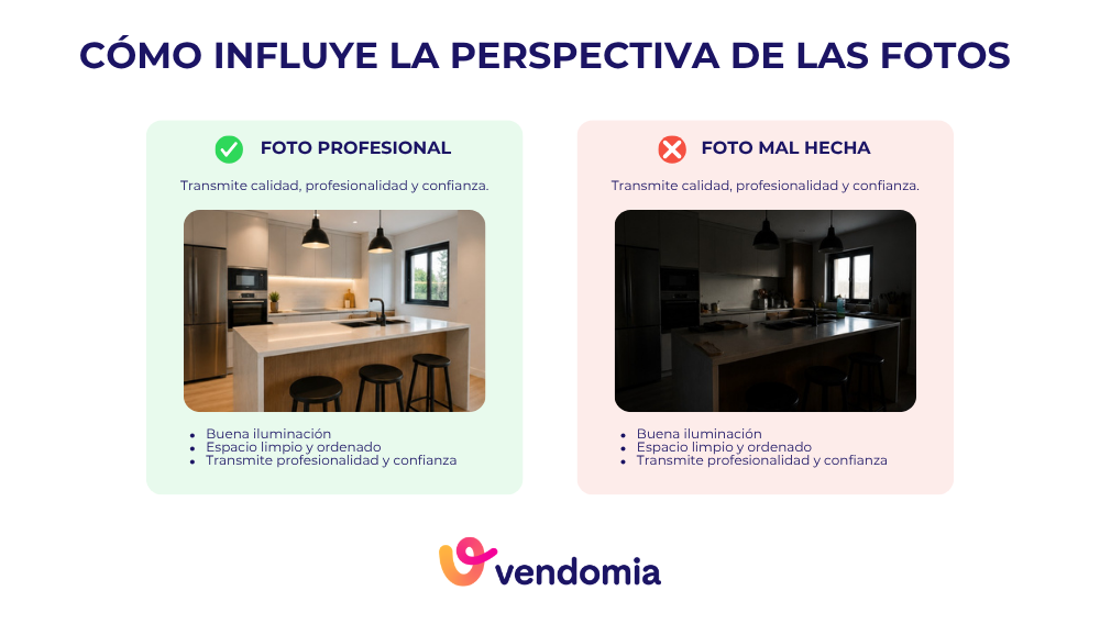 comparación entre fotos profesionales y fotos oscuras de reformas