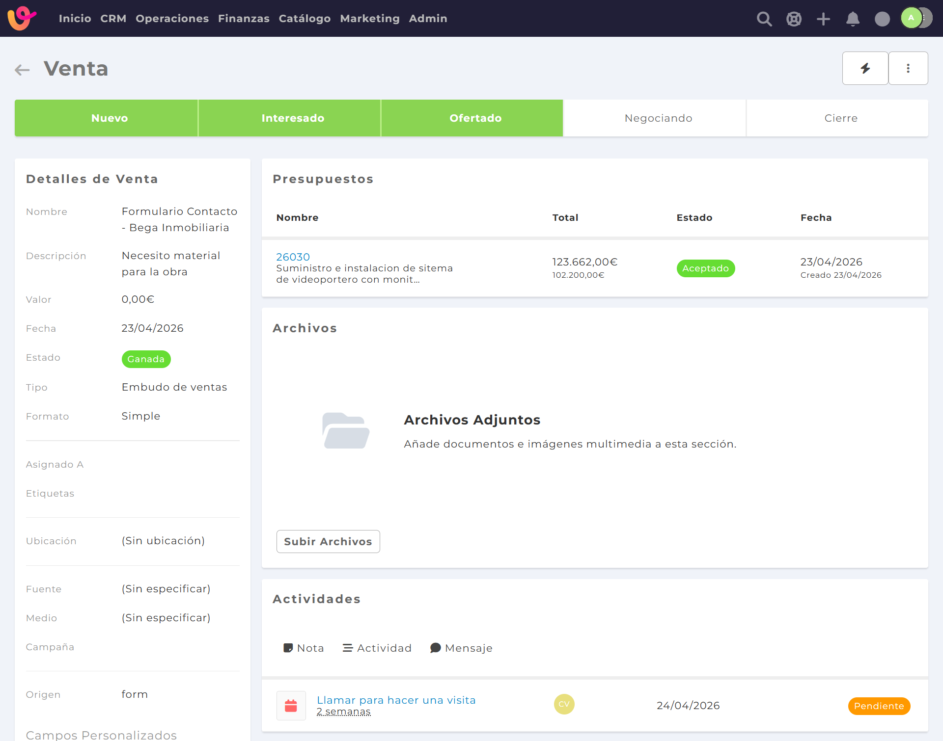 CRM para empresas de reformas, mantenimientos e instaladores