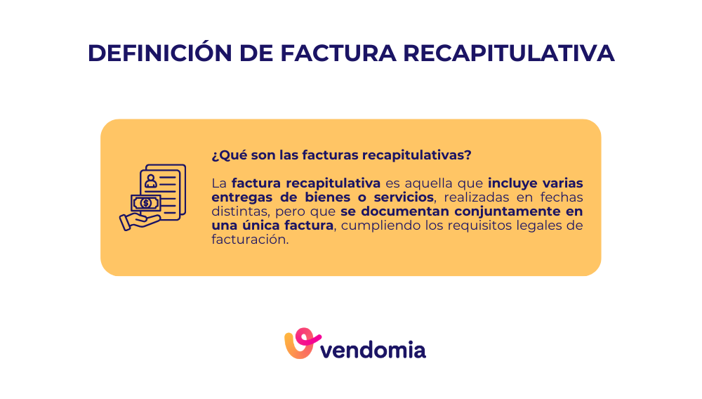 Definición de factura recapitulativa y su uso en la facturación de servicios, mantenimientos, obras y reformas recurrentes