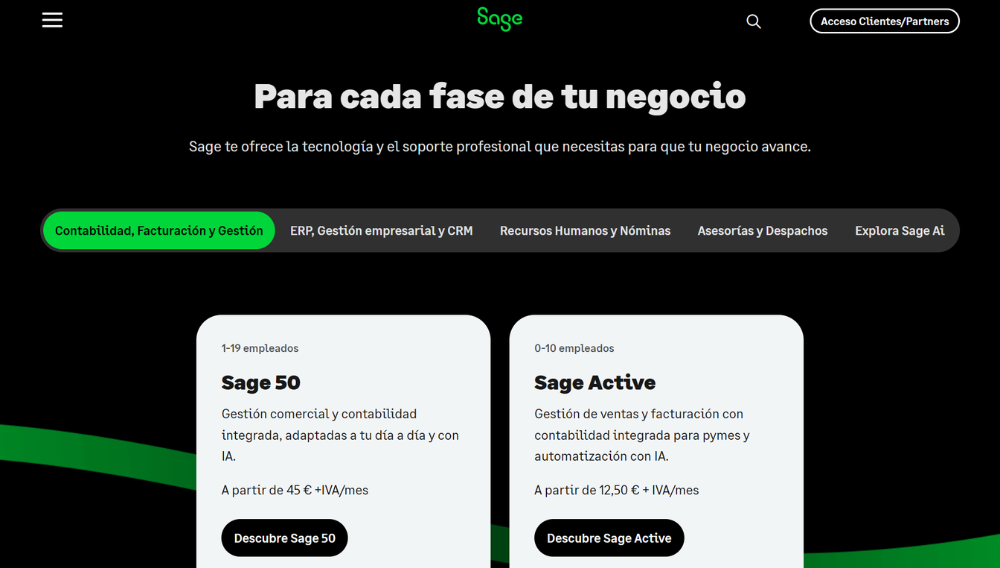 ERP de construcci&oacute;n en Espa&ntilde;a centrado en contabilidad y finanzas: Sage