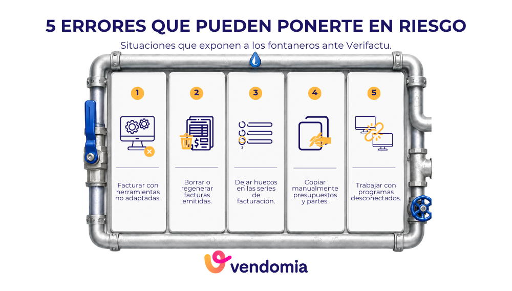 Errores de facturación y trazabilidad que deben evitar los fontaneros con Verifactu