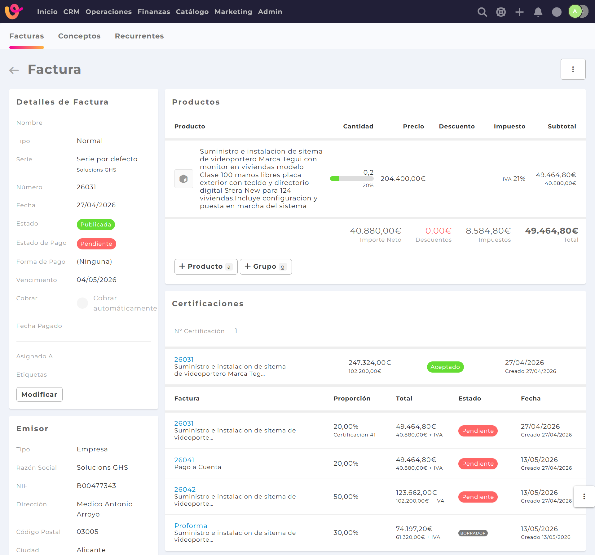 Software de facturaci&oacute;n para reformas adaptado a Verifactu y certificaciones de obra