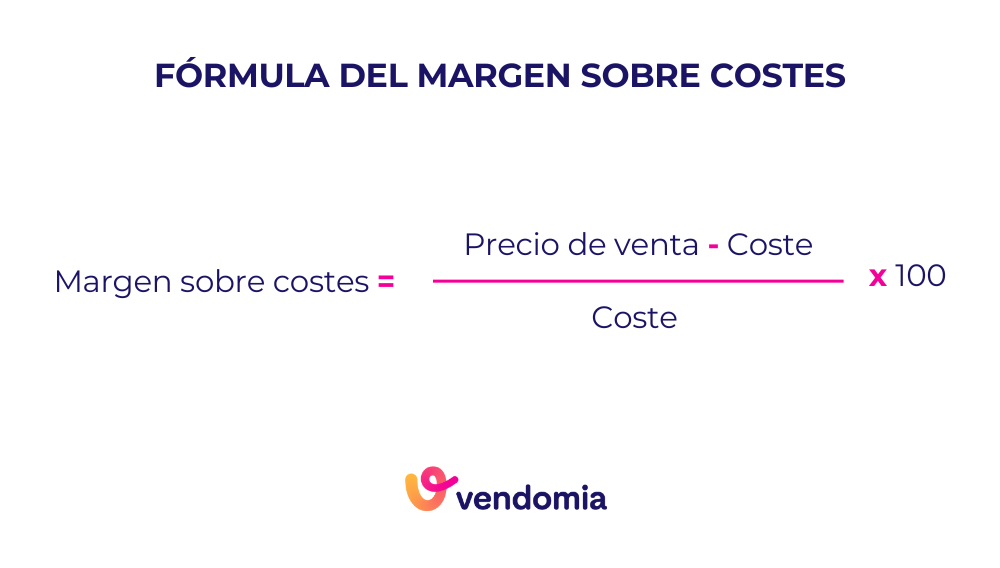 Fórmula del margen sobre costes y explicación del cálculo paso a paso