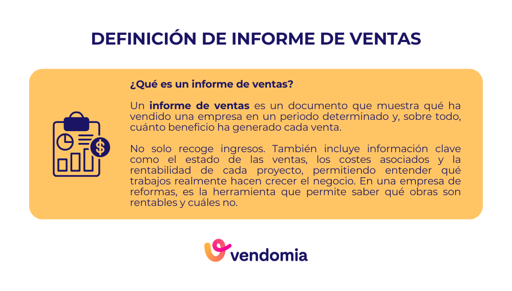 Qu&eacute; es un informe de ventas y para qu&eacute; sirve en empresas de reformas