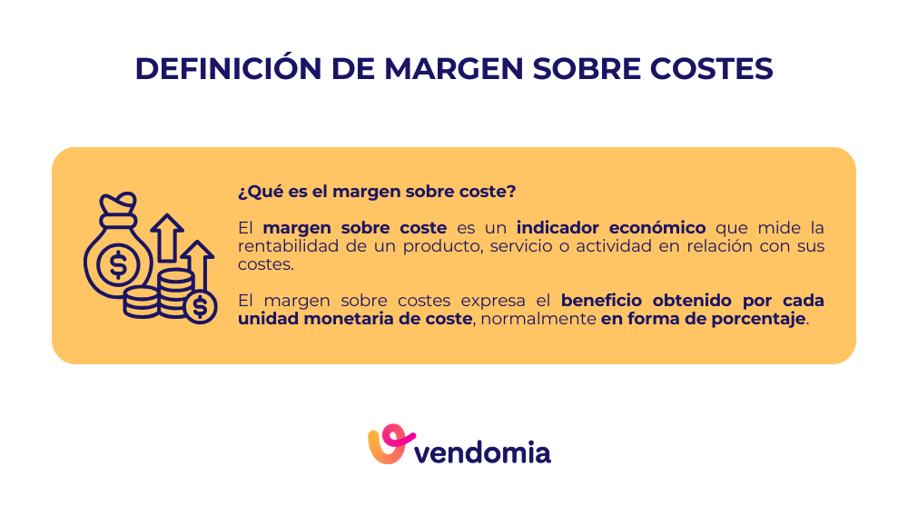 Definición de margen sobre costes y explicación de cómo se calcula en una empresa
