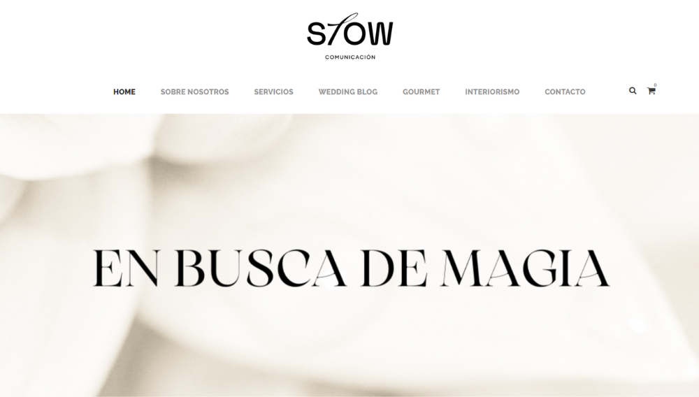 Pagina web de inicio de Slow Comunicacion