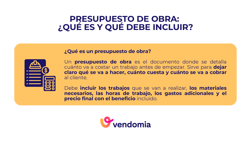qué es un presupuesto de obra y qué debe incluir