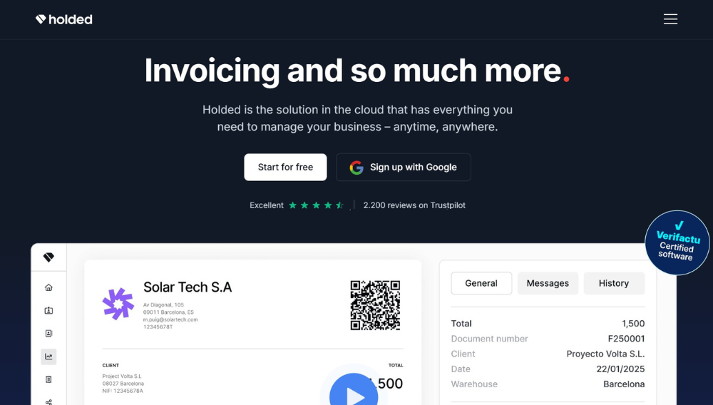 Software de facturaci&oacute;n en Espa&ntilde;a: Holded