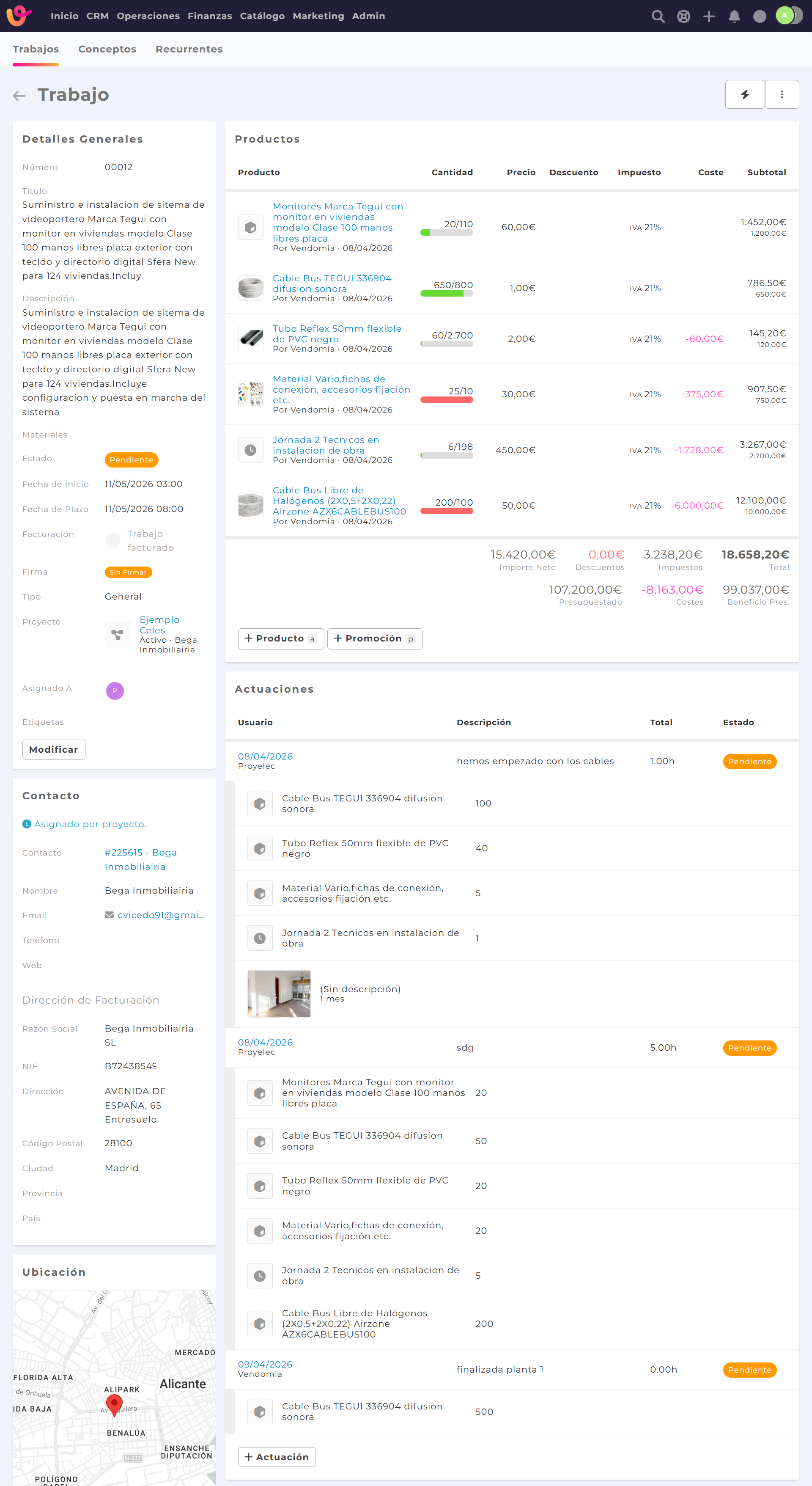 Software de gesti&oacute;n para controlar costes y m&aacute;rgenes de mantenimiento