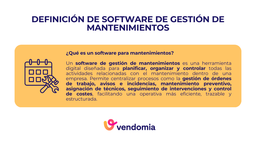 Definici&oacute;n de software de mantenimientos para empresas de servicios y mantenimientos
